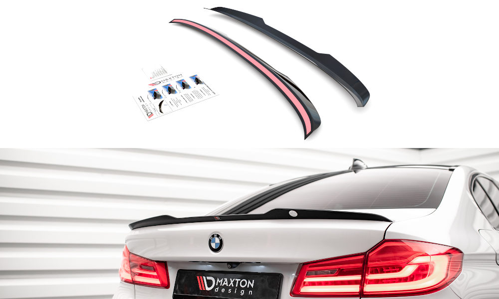 Heckspoiler Lippe V.2 BMW 5er Standard / M-Paket / M550 Limousine G30 / G30 Facelift  schwarz Hochglanz – Ansicht 2