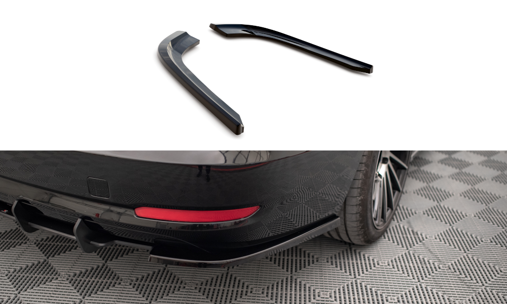 Heck Ansatz Flaps Diffusor passend für BMW 3er GT F34 schwarz Hochglanz – Ansicht 2