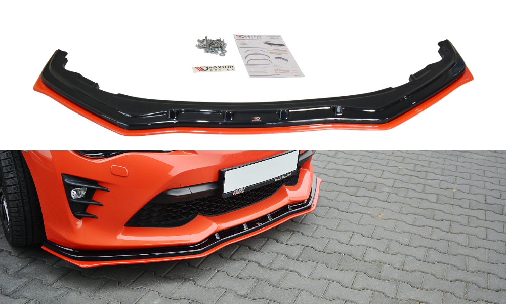Street+ Spoilerlippe Front Ansatz V.4 passend für Toyota GT86 Facelift  schwarz Hochglanz – Ansicht 2