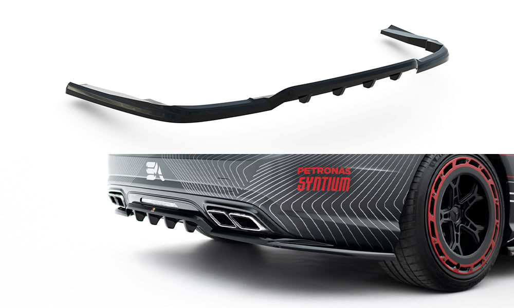 Street+ Mittlerer Diffusor RACE passend für Mercedes-Benz SL 63 AMG R231 schwarz Hochglanz – Ansicht 2