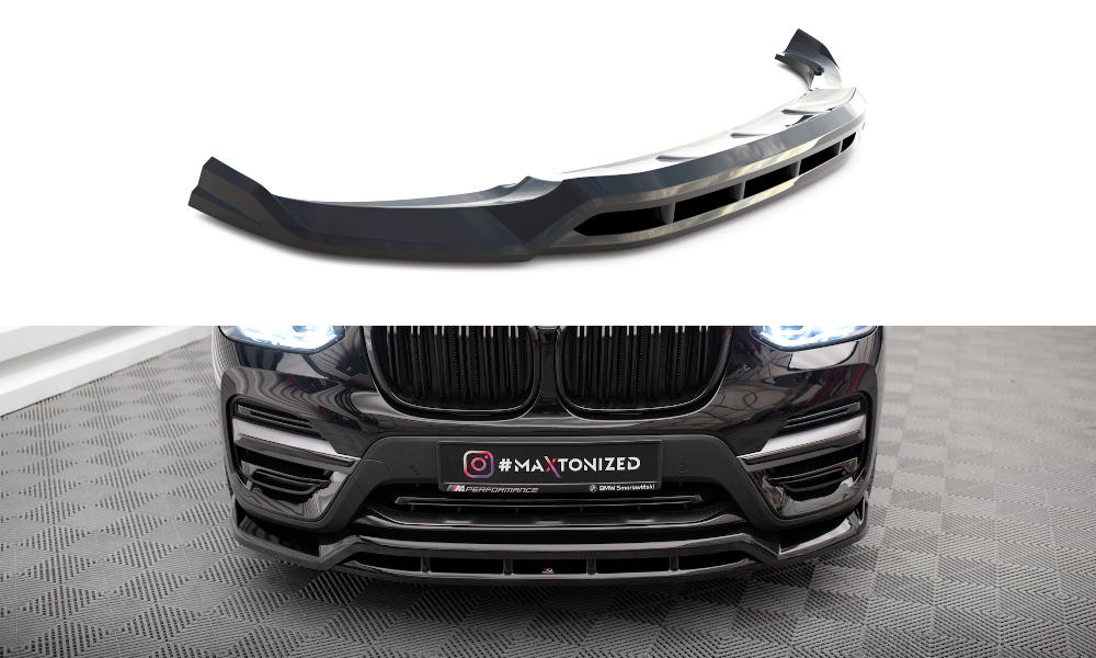 Street+ Spoilerlippe Front Ansatz passend für BMW X3 G01 schwarz Hochglanz – Ansicht 2