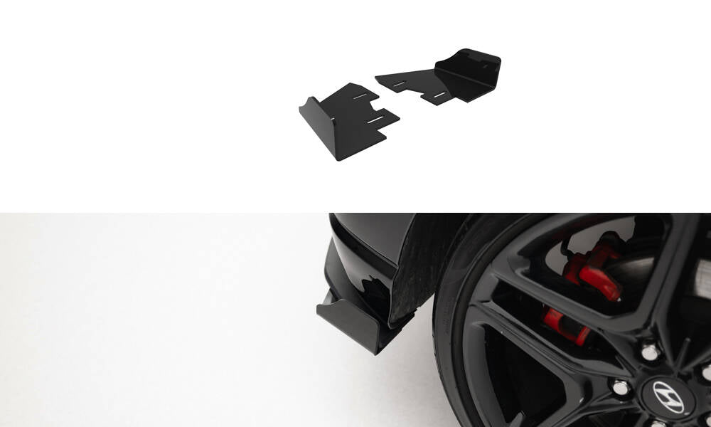 Hintere Seiten Flaps passend für Hyundai Veloster N Mk2 schwarz Hochglanz – Ansicht 2