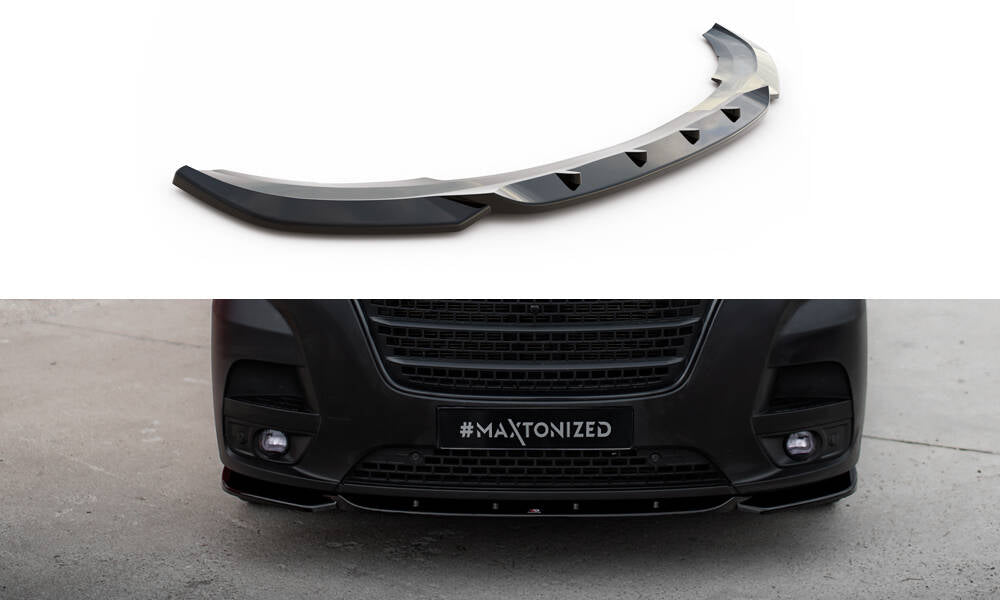 Street+ Spoilerlippe Front Ansatz passend für Renault Master Mk3 Facelift schwarz Hochglanz – Ansicht 2