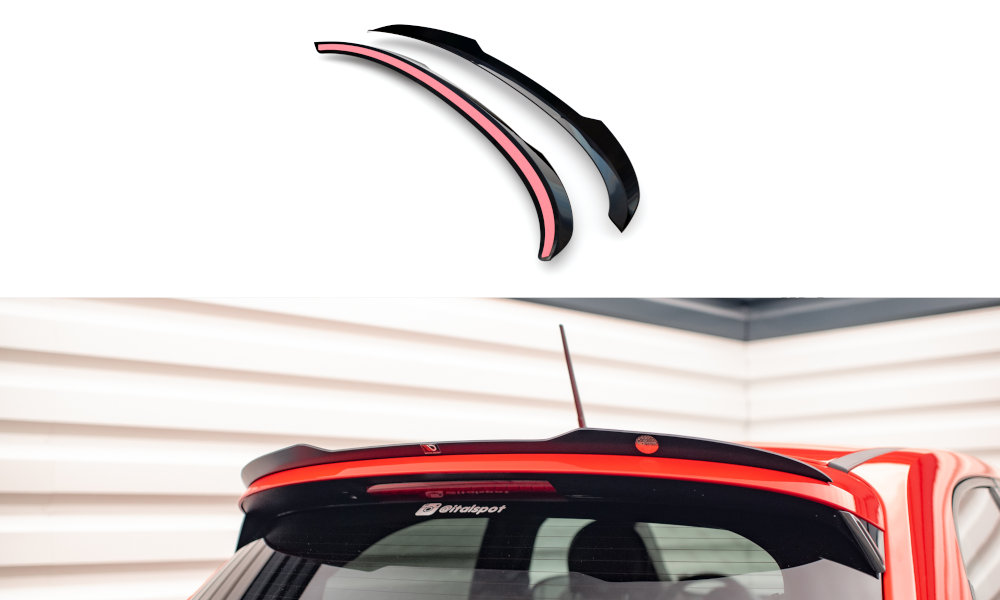 Heckspoiler Lippe Fiat 500X Sport Mk1 Facelift schwarz Hochglanz – Ansicht 2
