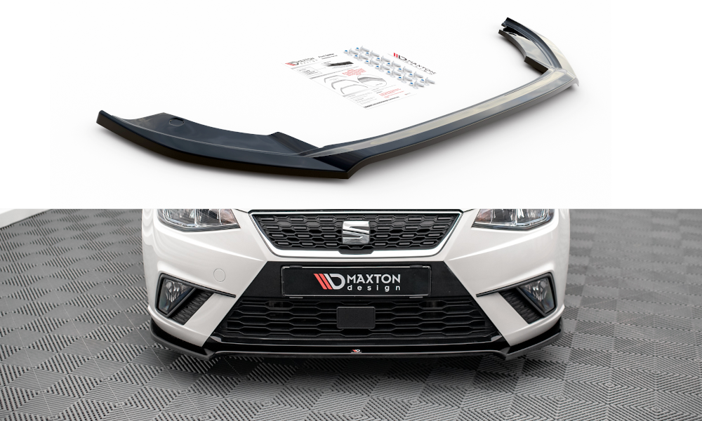 Street+ Spoilerlippe Front Ansatz V.3 passend für Seat Ibiza FR/ Standard Mk5 schwarz Hochglanz – Ansicht 2