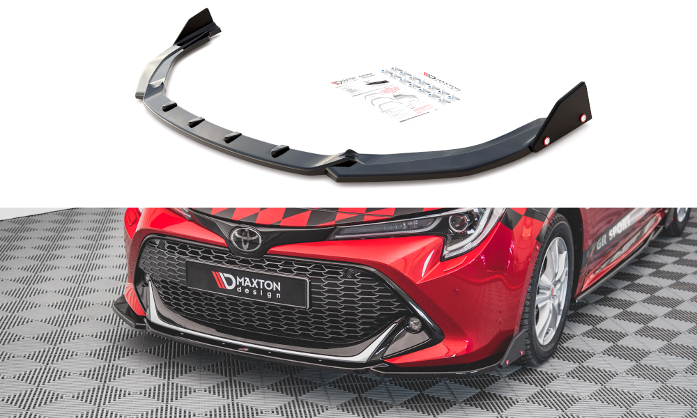 Street+ Spoilerlippe Front Ansatz V.1 + Flaps passend für Toyota Corolla GR Sport XII – Ansicht 2