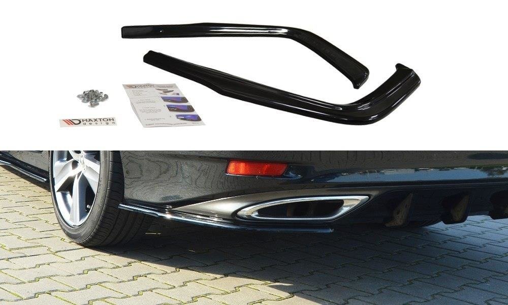 Heck Ansatz Flaps Diffusor passend für Lexus GS Mk4 Facelift T schwarz Hochglanz – Ansicht 2
