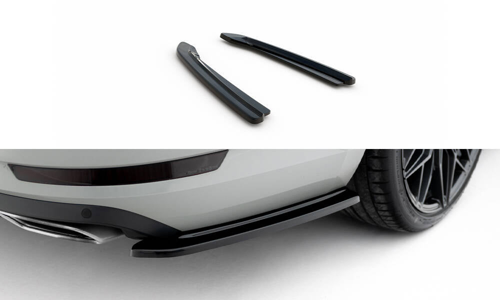 Heck Ansatz Flaps Diffusor V.1 passend für Skoda Superb Liftback / Combi Mk3 schwarz Hochglanz – Ansicht 2