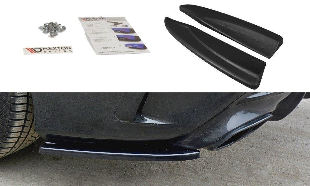Heck Ansatz Flaps Diffusor passend für Mercedes CLA A45 AMG C117 Facelift schwarz Hochglanz – Ansicht 2