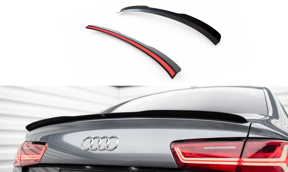 Heckspoiler Lippe Audi A6 / A6 S-line / S6 Limousine C7 Facelift schwarz Hochglanz – Ansicht 2