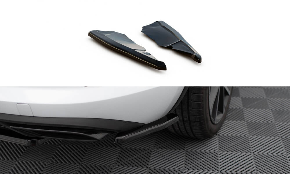 Heck Ansatz Flaps Diffusor passend für Skoda Kodiaq RS Mk1 / Mk1 Facelift schwarz Hochglanz – Ansicht 2