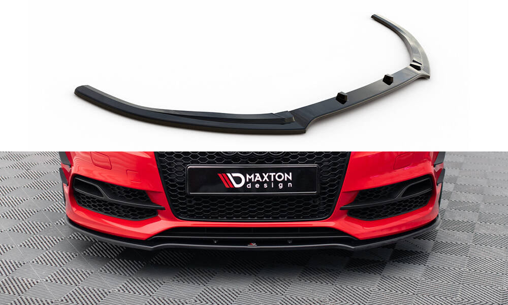 Street+ Spoilerlippe Front Ansatz V.2 passend für Audi S3 / A3 S-Line 8V Limousine / Cabrio schwarz Hochglanz – Ansicht 2