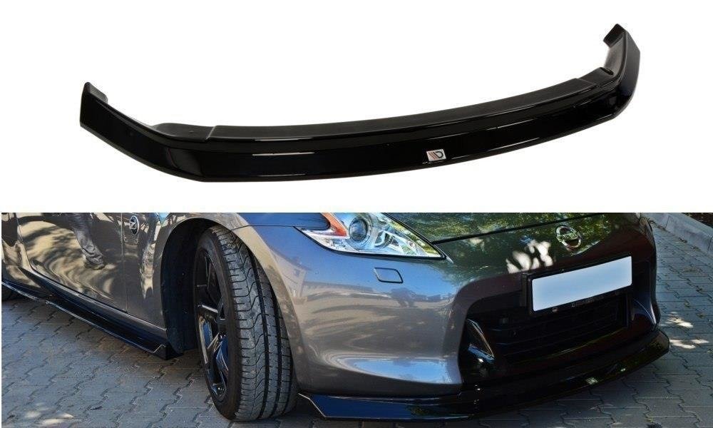 Street+ Spoilerlippe Front Ansatz passend für Nissan 370Z schwarz Hochglanz – Ansicht 2
