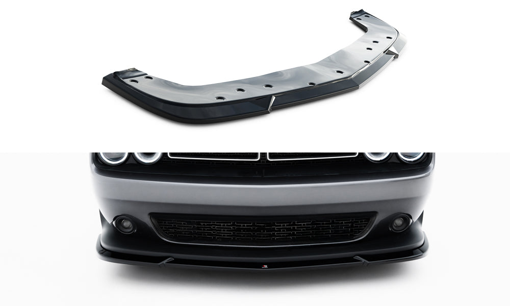 Street+ Spoilerlippe Front Ansatz passend für Dodge Challenger GT Mk3 Facelift schwarz Hochglanz – Ansicht 2