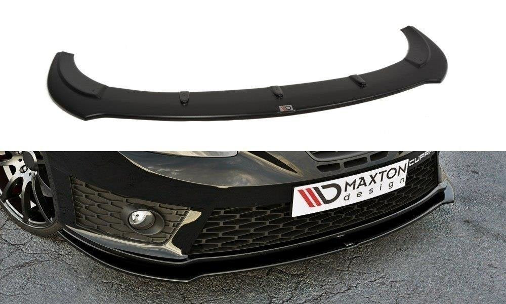 Street+ Spoilerlippe Front Ansatz V.1 passend für SEAT LEON MK2 CUPRA FR Facelift schwarz Hochglanz – Ansicht 2