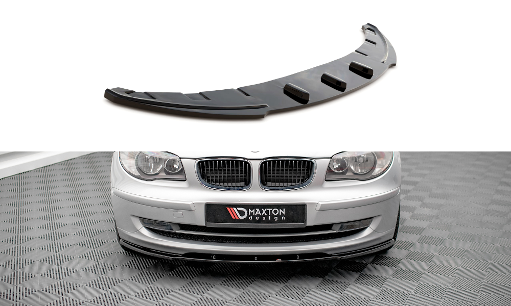 Street+ Spoilerlippe Front Ansatz V.2 passend für BMW 1er E81 Facelift schwarz Hochglanz – Ansicht 2