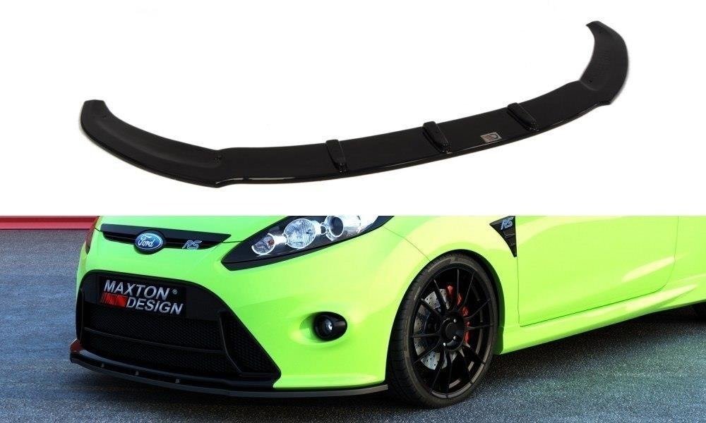 Street+ Spoilerlippe Front Ansatz passend für (RS Look Stoßstange) Ford Fiesta Mk7  schwarz Hochglanz – Ansicht 2