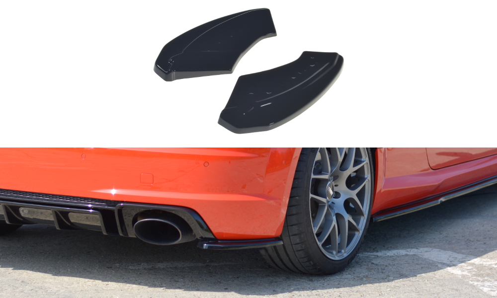 Heck Ansatz Flaps Diffusor passend für Audi TT RS 8S schwarz Hochglanz – Ansicht 2