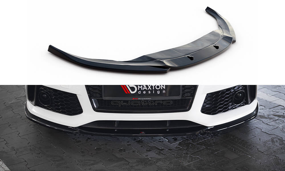 Street+ Spoilerlippe Front Ansatz V.4 passend für Audi RS7 C7 schwarz Hochglanz – Ansicht 2