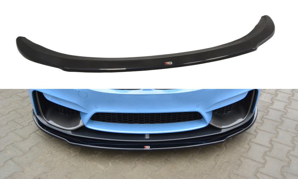 Street+ Spoilerlippe Front Ansatz passend für BMW M4 F82 M-performance schwarz Hochglanz – Ansicht 2