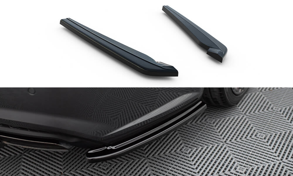 Heck Ansatz Flaps Diffusor V.1 passend für Audi A6 / A6 C7 S-line/ S6 C7 Facelift schwarz Hochglanz – Ansicht 2