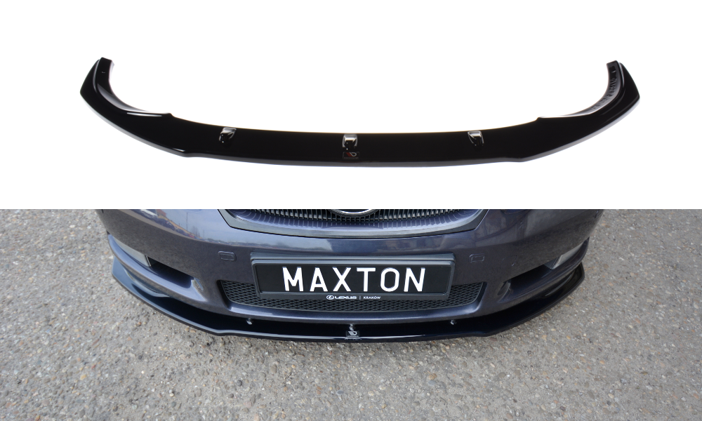 Street+ Spoilerlippe Front Ansatz V.1 passend für Lexus GS Mk3 schwarz Hochglanz – Ansicht 2