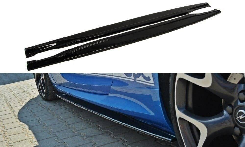 Street+ Seitenschweller Leisten passend für Opel Astra OPC / VXR J schwarz Hochglanz – Ansicht 2