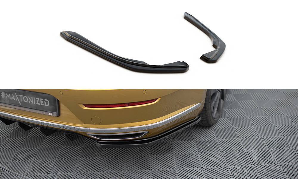 Heck Ansatz Flaps Diffusor passend für VW Arteon R-Line Limousine / Shooting Brake Mk1 schwarz Hochglanz – Ansicht 2