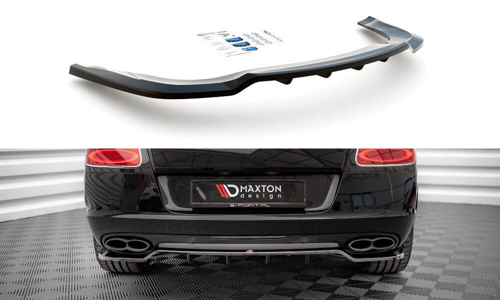 Street+ Mittlerer Diffusor RACE passend für Bentley Continental GT V8 S Mk2 schwarz Hochglanz – Ansicht 2