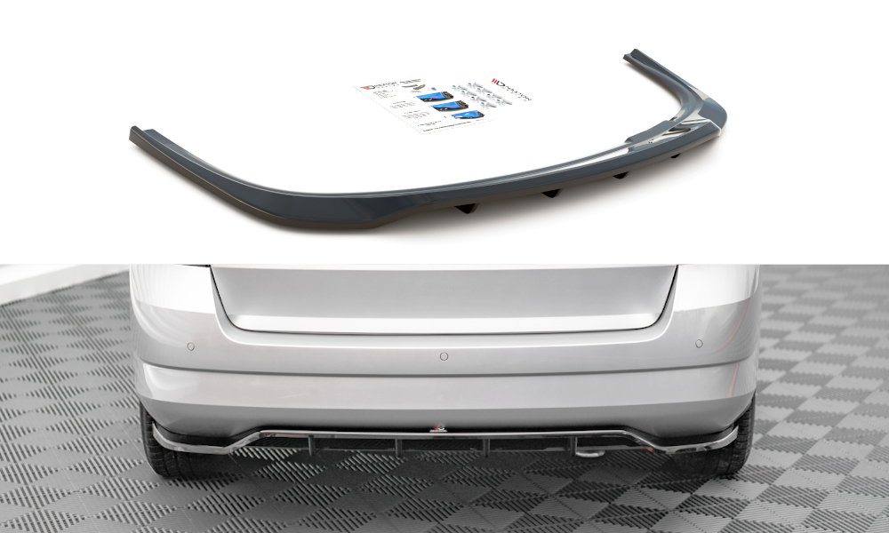 Street+ Mittlerer Diffusor RACE passend für Skoda Fabia Combi Mk3 schwarz Hochglanz – Ansicht 2