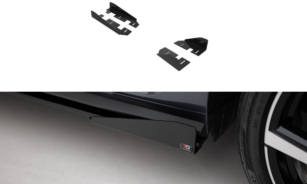Seitenschweller Flaps passend für VW Polo GTI Mk6 Facelift schwarz Hochglanz – Ansicht 2