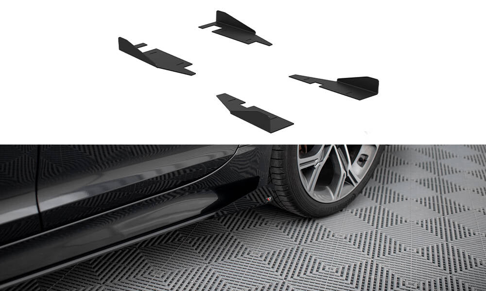 Seitenschweller Flaps passend für Kia Stinger GT / GT-Line / Standard Mk1 schwarz Hochglanz – Ansicht 2
