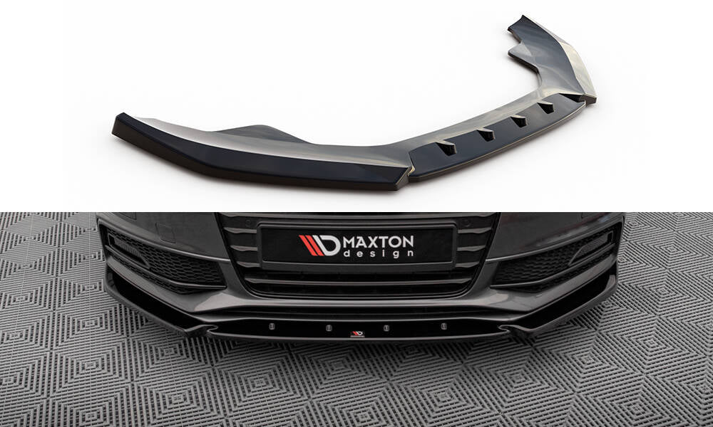 Street+ Spoilerlippe Front Ansatz V.3 passend für Audi A4 S-Line / S4 B8 Facelift schwarz Hochglanz – Ansicht 2