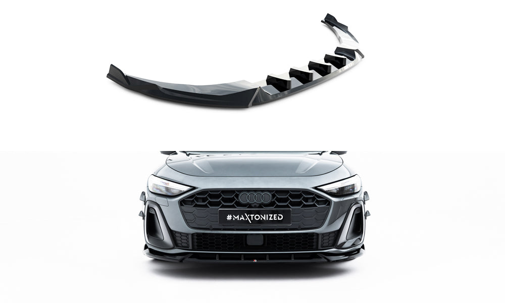 Street+ Spoilerlippe Front Ansatz V.2 passend für Audi A5 S-Line / S5 Limousine / Avant B10 schwarz Hochglanz – Ansicht 2