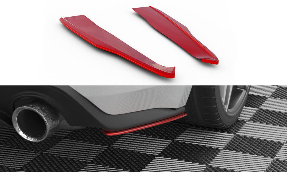 Heck Ansatz Flaps Diffusor V.2 passend für Ford Mustang GT Mk6 Facelift schwarz Hochglanz – Ansicht 2