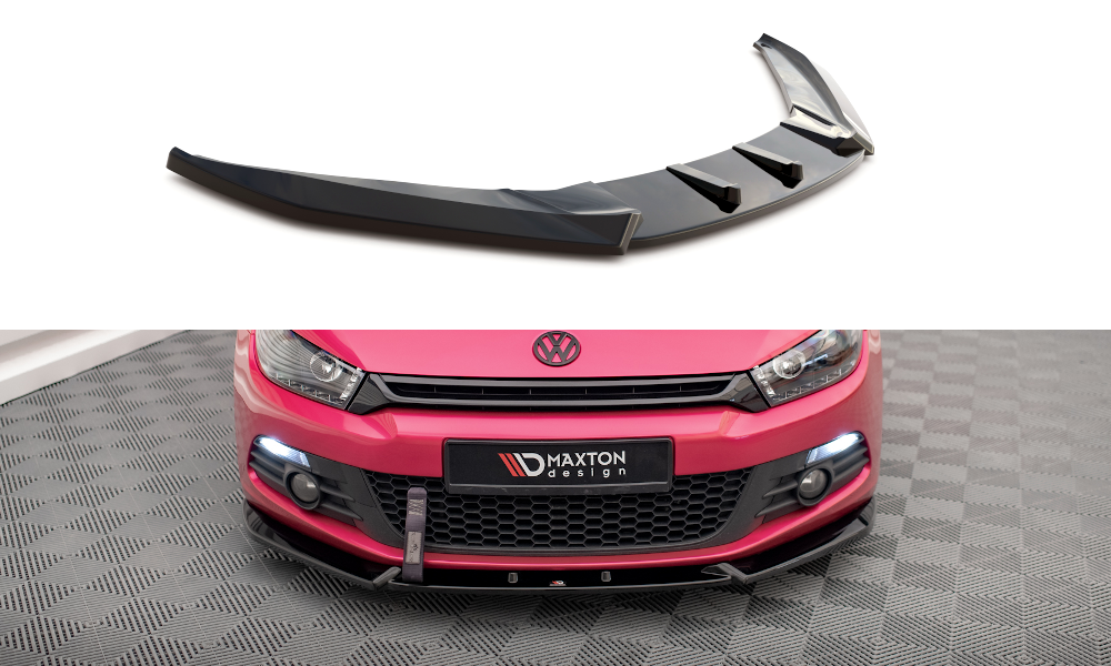 Street+ Spoilerlippe Front Ansatz V.3 passend für VW Scirocco Mk3 schwarz Hochglanz – Ansicht 2