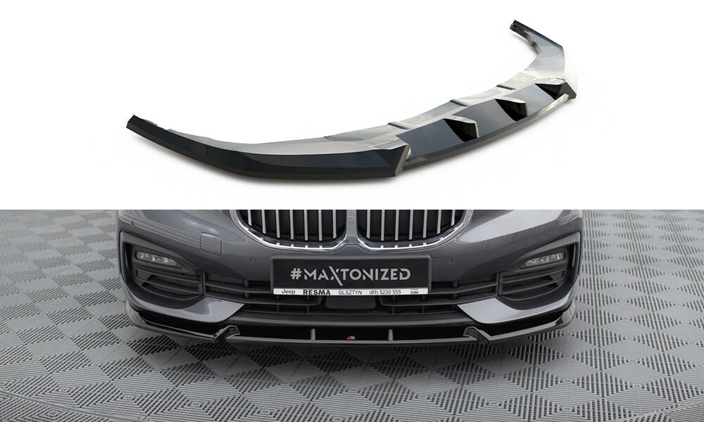 Street+ Spoilerlippe Front Ansatz V.1 passend für BMW 1er F40 schwarz Hochglanz – Ansicht 2