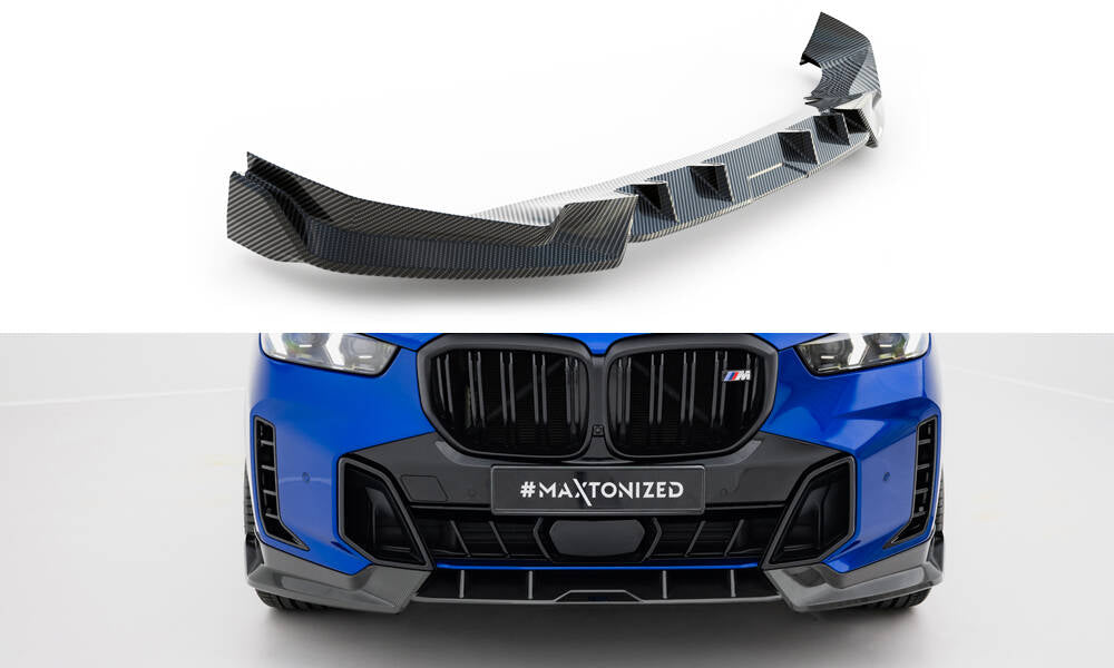 Prepreg Carbon Fiber Street+ Spoilerlippe Front Ansatz passend für BMW X5 M-Paket G05 Facelift – Ansicht 1