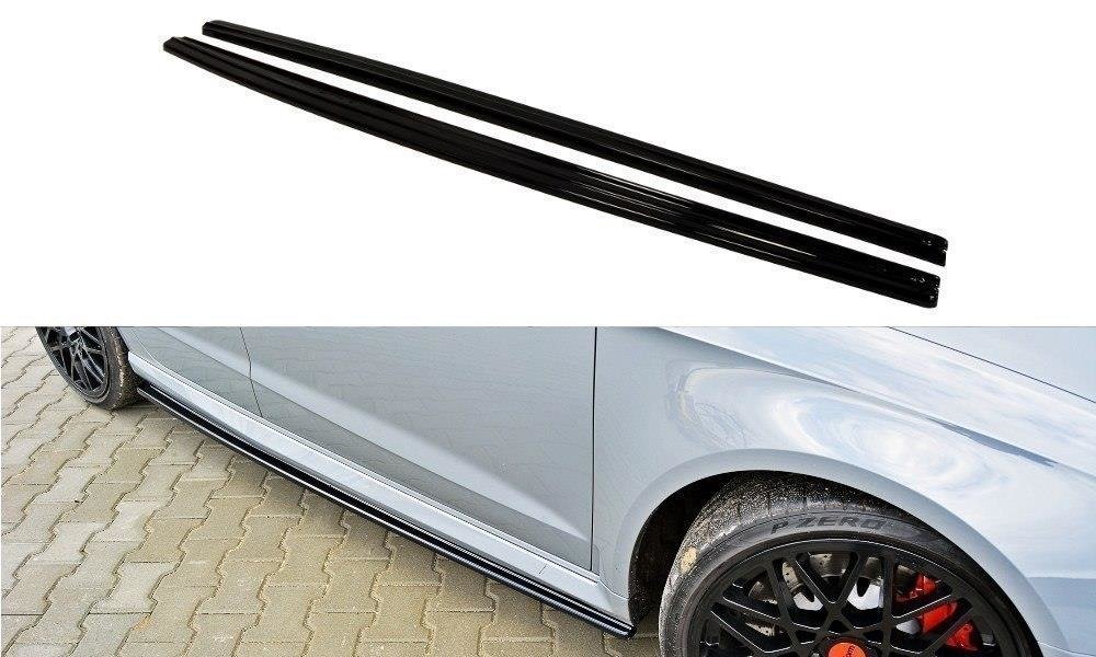 Street+ Seitenschweller Leisten passend für Audi RS3 8V Sportback schwarz Hochglanz – Ansicht 2