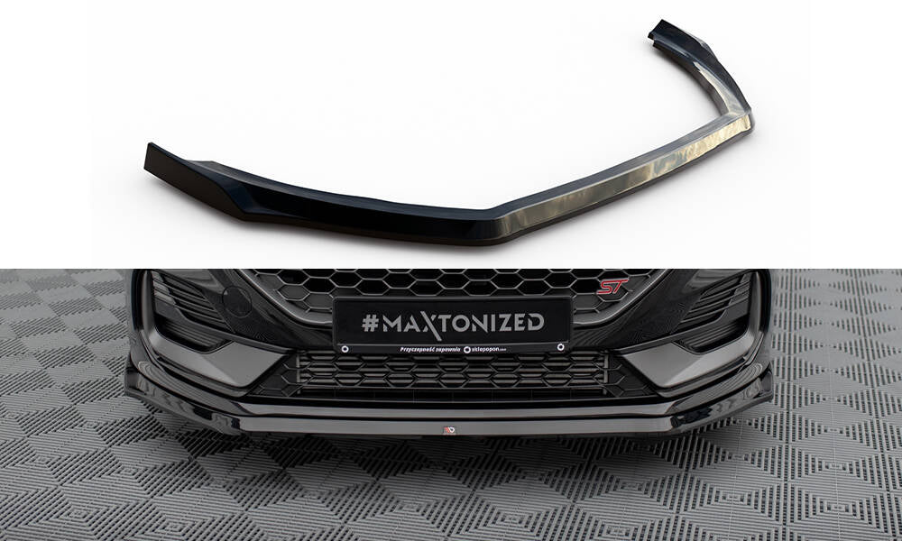 Street+ Spoilerlippe Front Ansatz V.3 passend für Ford Fiesta ST / ST-line Mk8 Facelift schwarz Hochglanz – Ansicht 2
