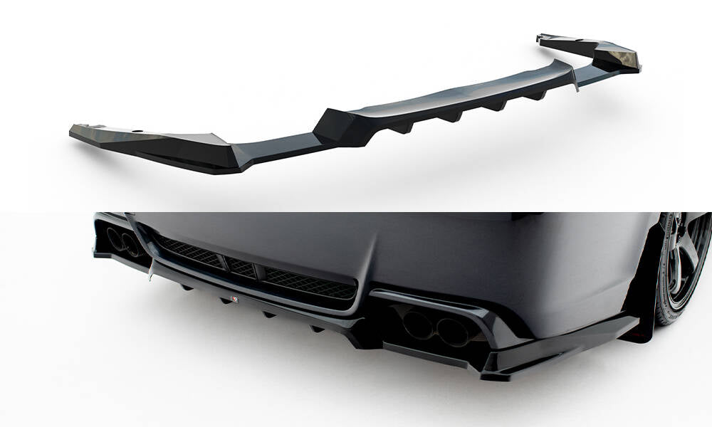 Street+ Mittlerer Diffusor RACE passend für Subaru Impreza WRX STI Mk3 Facelift schwarz Hochglanz – Ansicht 2