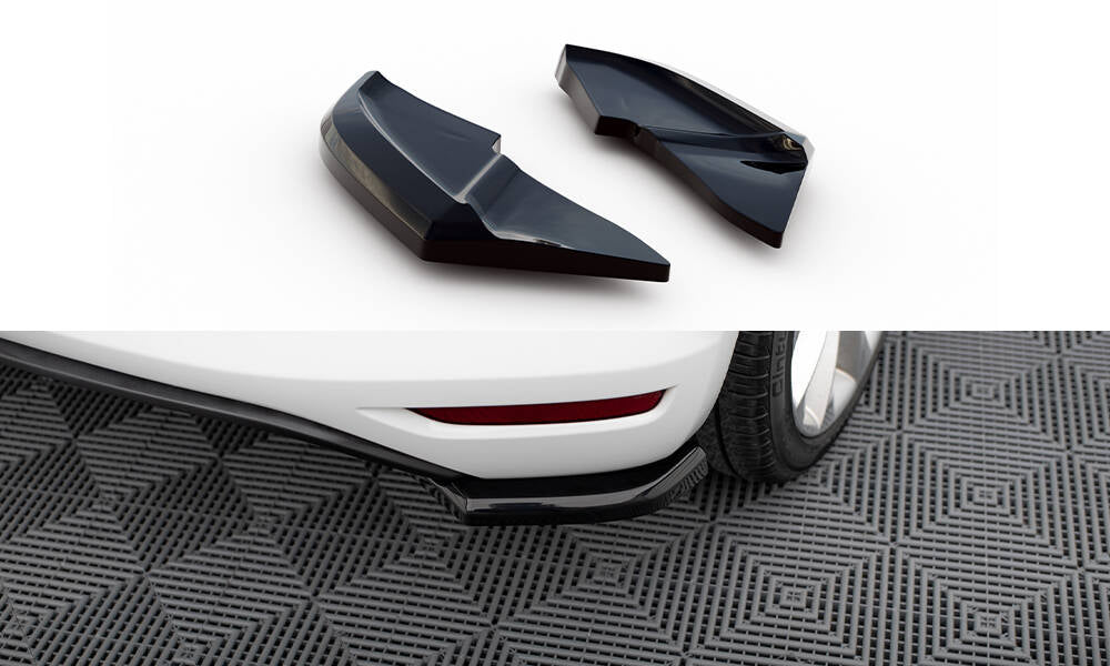 Heck Ansatz Flaps Diffusor V.1 passend für VW Scirocco Mk3 Facelift schwarz Hochglanz – Ansicht 2