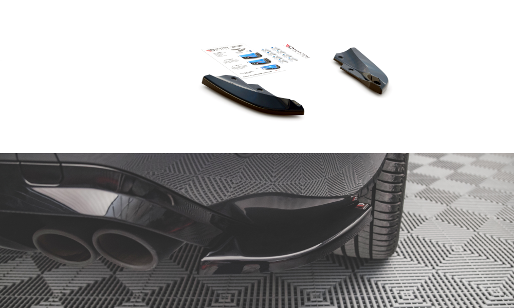 Heck Ansatz Flaps Diffusor V.1 passend für Cupra Formentor VZ Mk1 / Mk1 Facelift schwarz Hochglanz – Ansicht 2