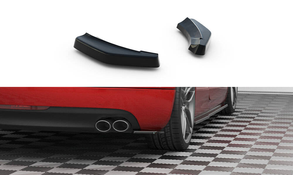 Heck Ansatz Flaps Diffusor passend für Audi TT 3.2 V6 8J schwarz Hochglanz – Ansicht 2