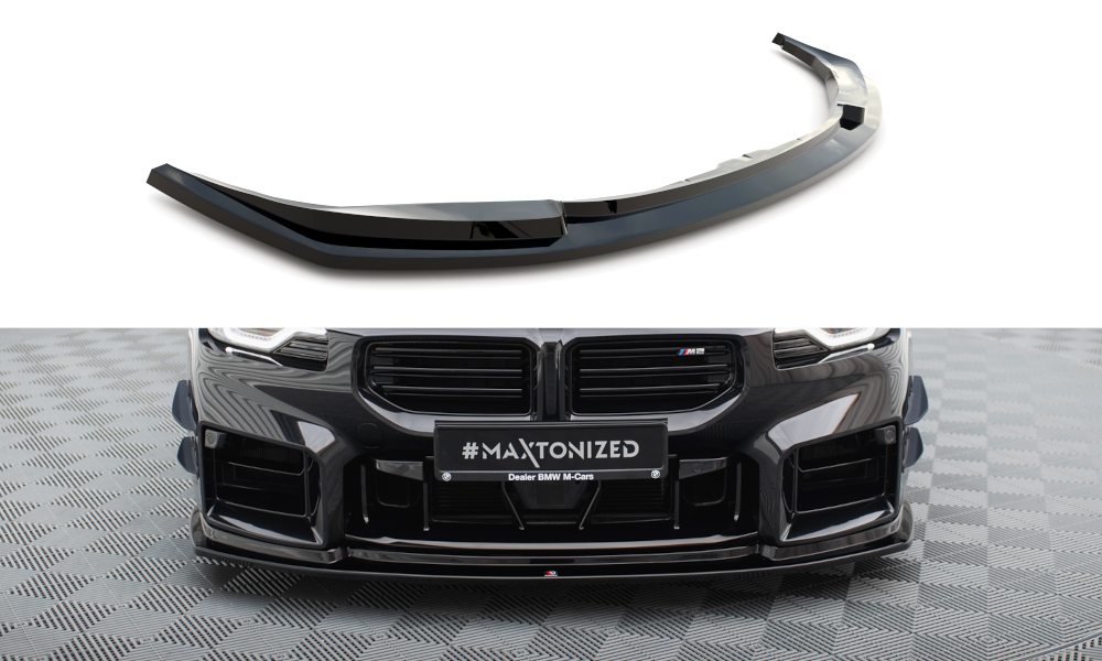 Street+ Spoilerlippe Front Ansatz V.4 passend für BMW M2 G87 schwarz Hochglanz – Ansicht 2