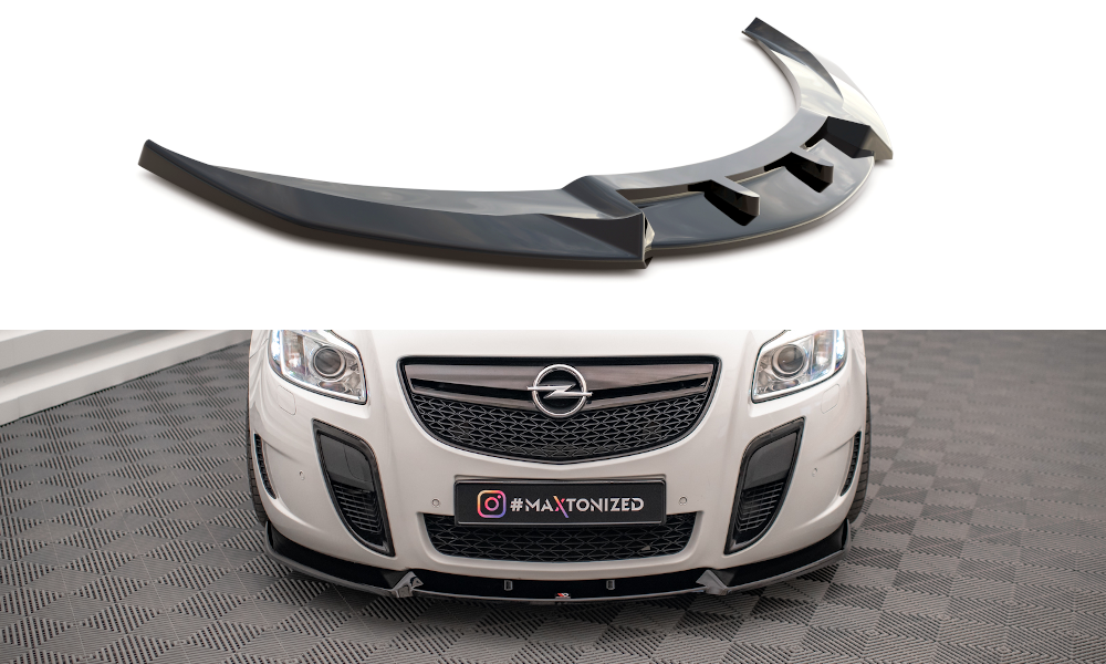 Street+ Spoilerlippe Front Ansatz V.2 passend für Opel Insignia OPC Mk1 schwarz Hochglanz – Ansicht 2