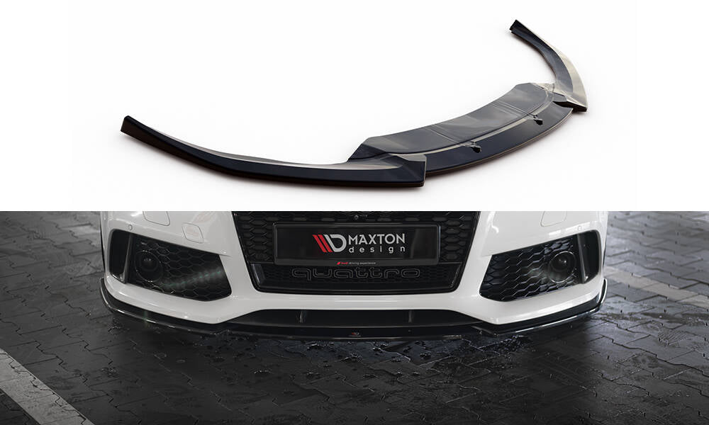 Street+ Spoilerlippe Front Ansatz V.3 passend für Audi RS7 C7 schwarz Hochglanz – Ansicht 2