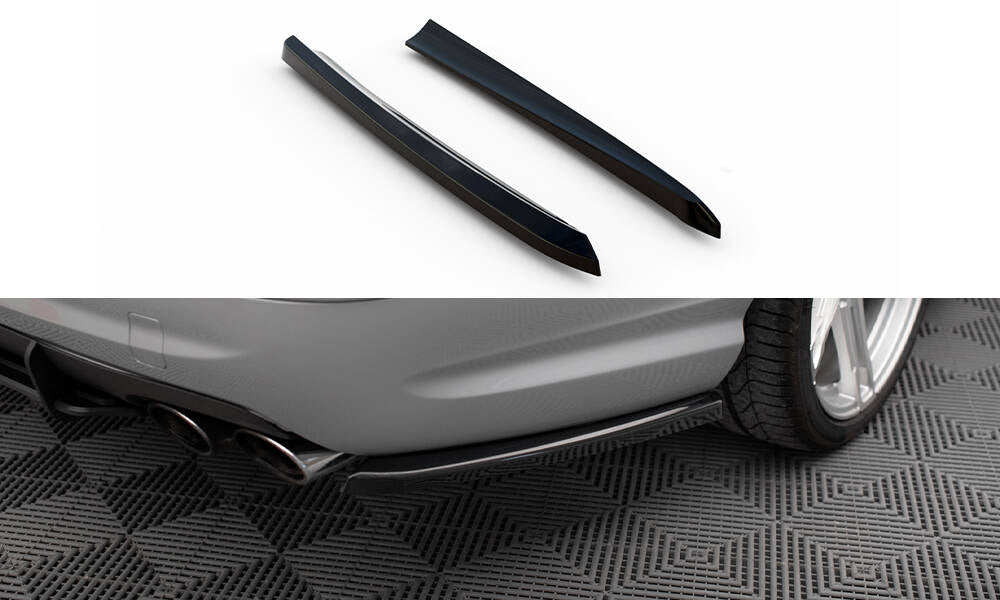 Heck Ansatz Flaps Diffusor passend für Mercedes-Benz E 55 AMG W211 schwarz Hochglanz – Ansicht 2
