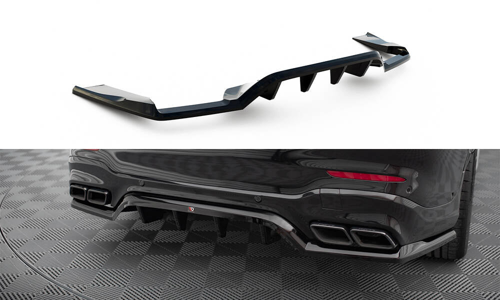Street+ Mittlerer Diffusor RACE passend für V.1 Mercedes-AMG GLC 63 SUV X253 schwarz Hochglanz – Ansicht 2