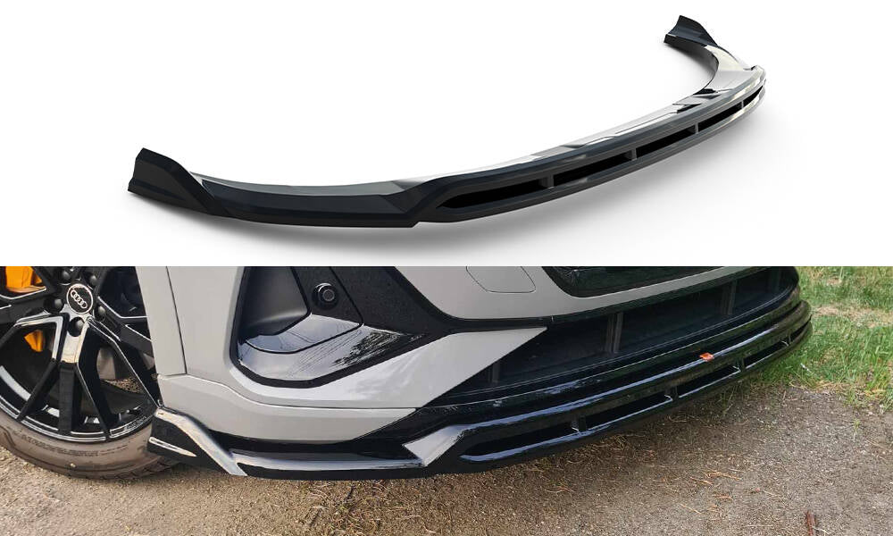 Street+ Spoilerlippe Front Ansatz passend für Audi e-Tron S-Line schwarz Hochglanz – Ansicht 2